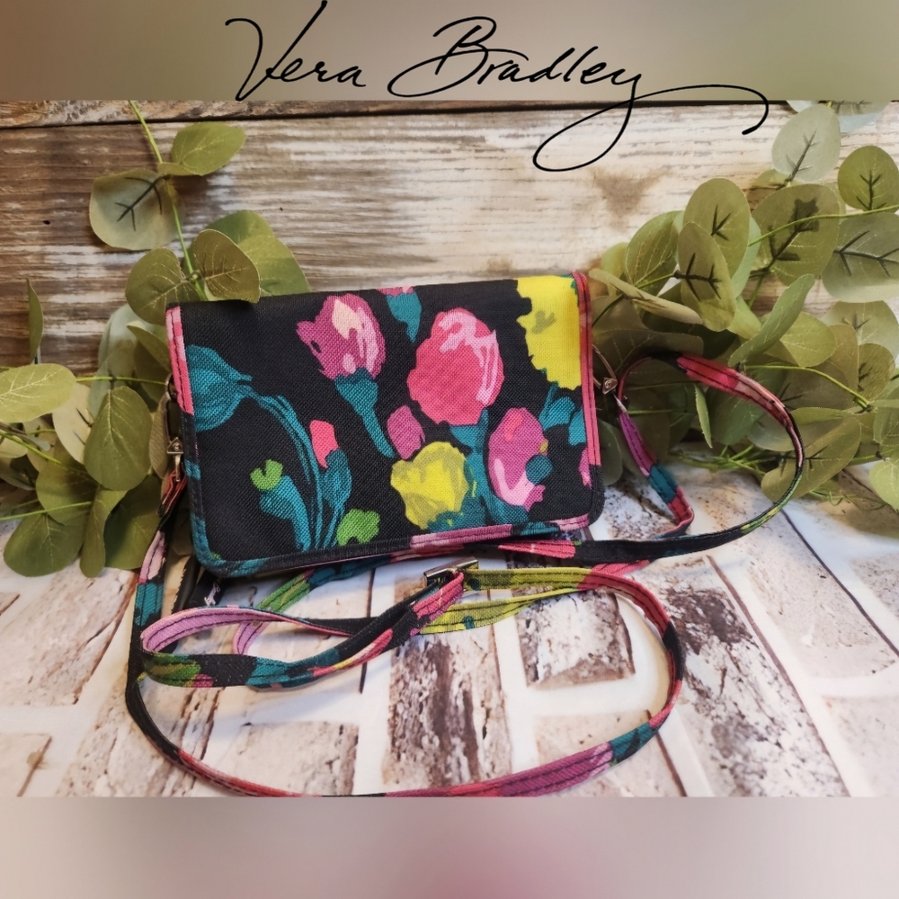 Vera Bradley Floral Double Zip Crossbody Bag